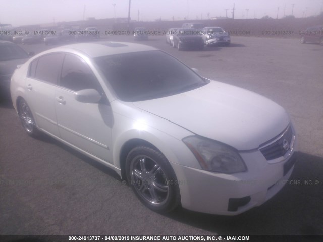 1N4BA41EX7C854029 - 2007 NISSAN MAXIMA SE/SL WHITE photo 1