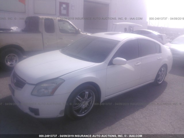 1N4BA41EX7C854029 - 2007 NISSAN MAXIMA SE/SL WHITE photo 2