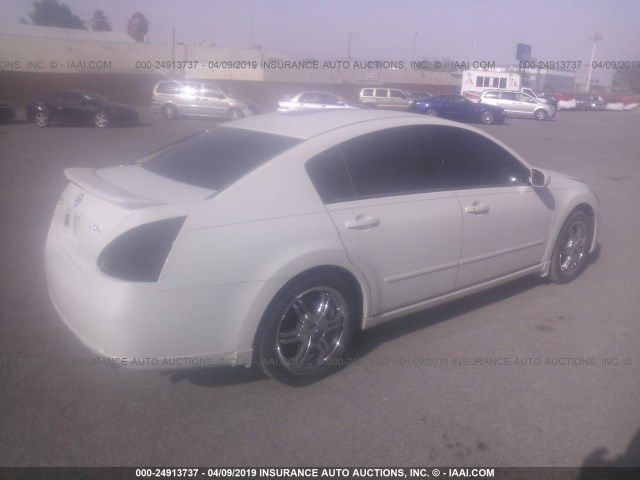 1N4BA41EX7C854029 - 2007 NISSAN MAXIMA SE/SL WHITE photo 4