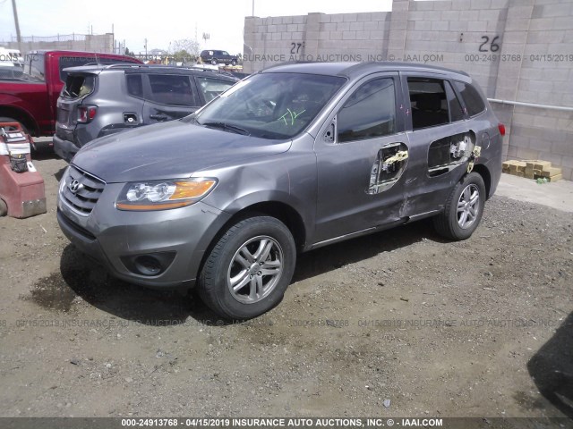 5XYZG3AB2BG026763 - 2011 HYUNDAI SANTA FE GLS GRAY photo 2