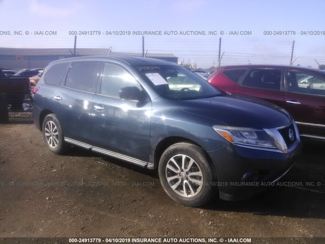 5N1AR2MNXEC668157 - 2014 NISSAN PATHFINDER S/SV/SL/PLATINUM BLUE photo 1