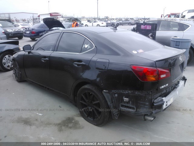 JTHBK262385084786 - 2008 LEXUS IS 250 BLACK photo 3