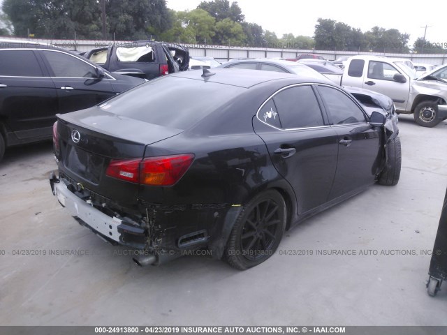 JTHBK262385084786 - 2008 LEXUS IS 250 BLACK photo 4