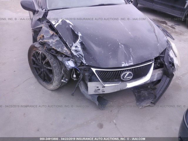 JTHBK262385084786 - 2008 LEXUS IS 250 BLACK photo 6