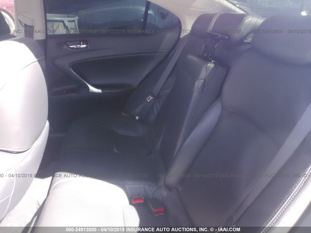 JTHBK262385084786 - 2008 LEXUS IS 250 BLACK photo 8