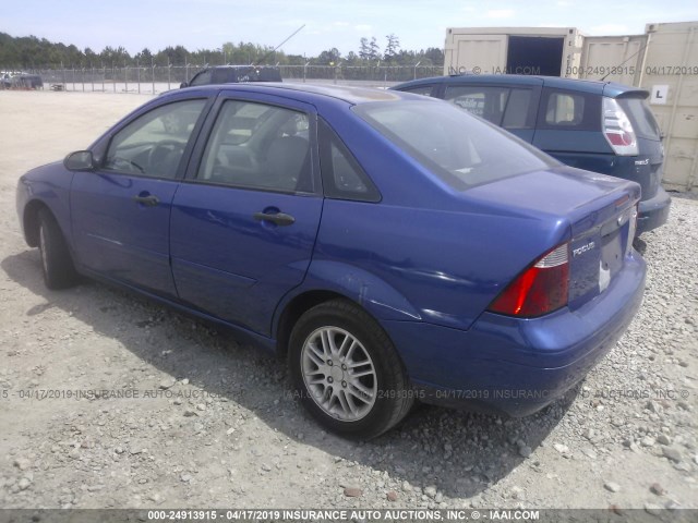 1FAFP34N86W109539 - 2006 FORD FOCUS ZX4 BLUE photo 3