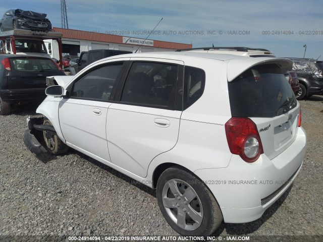 KL1TG6DEXBB147426 - 2011 CHEVROLET AVEO LT WHITE photo 3