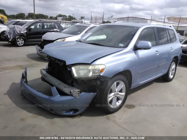 JTEDS42A092083502 - 2009 TOYOTA HIGHLANDER LIMITED BLUE photo 2