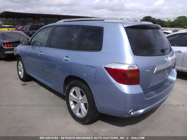 JTEDS42A092083502 - 2009 TOYOTA HIGHLANDER LIMITED BLUE photo 3