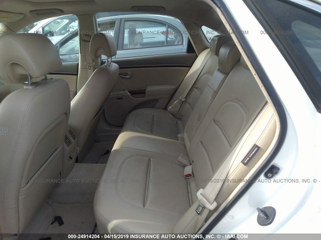 KMHFC46F77A172434 - 2007 HYUNDAI AZERA SE/LIMITED WHITE photo 8