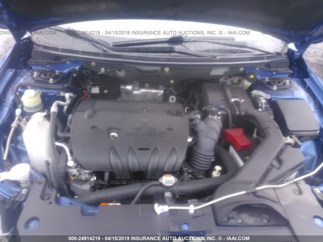 JA32V2FW1HU002828 - 2017 MITSUBISHI LANCER ES/SE/SEL BLUE photo 10