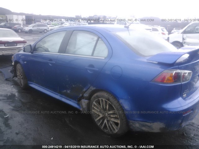 JA32V2FW1HU002828 - 2017 MITSUBISHI LANCER ES/SE/SEL BLUE photo 3