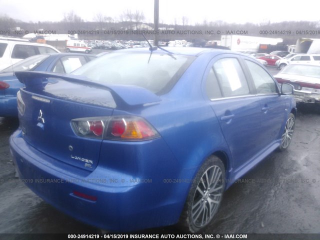 JA32V2FW1HU002828 - 2017 MITSUBISHI LANCER ES/SE/SEL BLUE photo 4