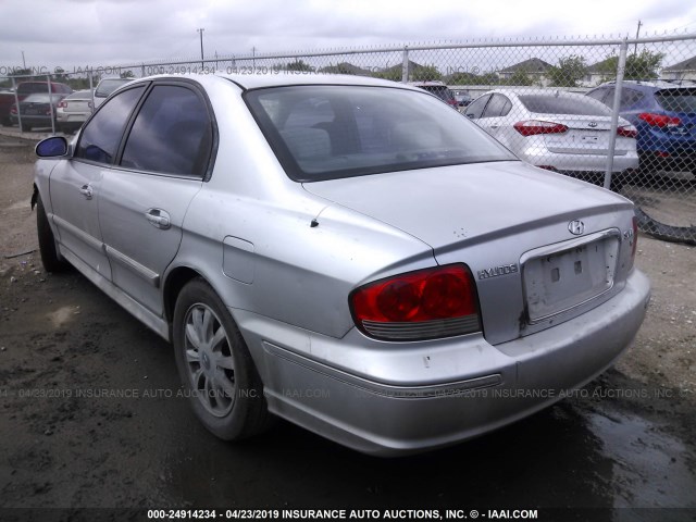 KMHWF35H55A104554 - 2005 HYUNDAI SONATA GLS/LX SILVER photo 3