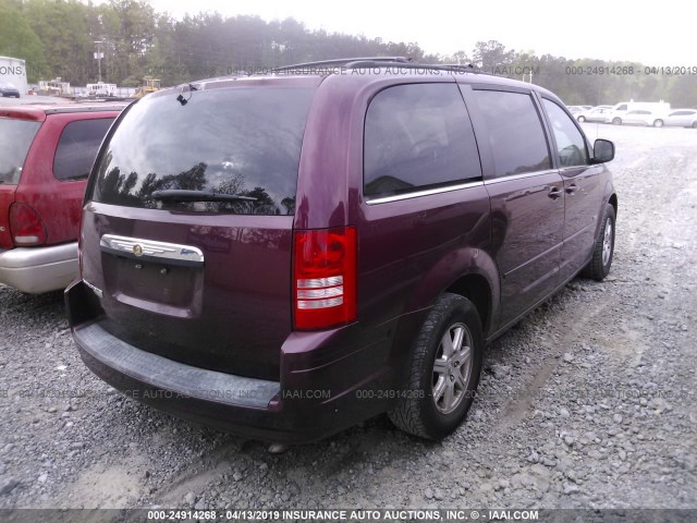 2A8HR54PX8R759357 - 2008 CHRYSLER TOWN & COUNTRY TOURING MAROON photo 4