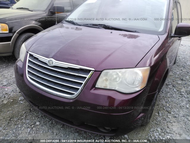 2A8HR54PX8R759357 - 2008 CHRYSLER TOWN & COUNTRY TOURING MAROON photo 6