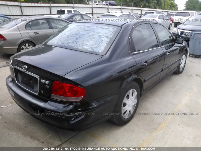 KMHWF25H33A871200 - 2003 HYUNDAI SONATA GL BLACK photo 4