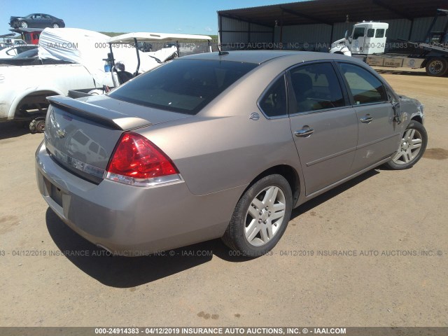 2G1WU58R379233992 - 2007 CHEVROLET IMPALA LTZ GOLD photo 4