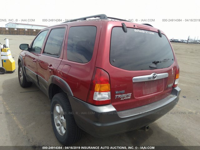 4F2YZ94173KM07385 - 2003 MAZDA TRIBUTE LX RED photo 3