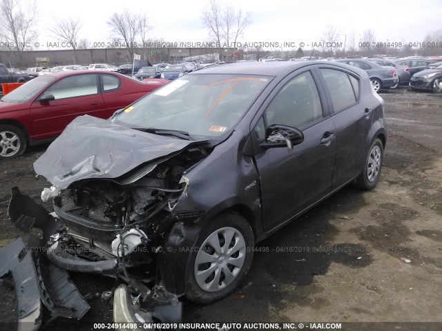 JTDKDTB35D1531930 - 2013 TOYOTA PRIUS C Pewter photo 2