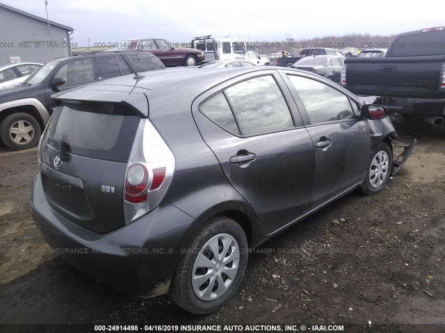 JTDKDTB35D1531930 - 2013 TOYOTA PRIUS C Pewter photo 4