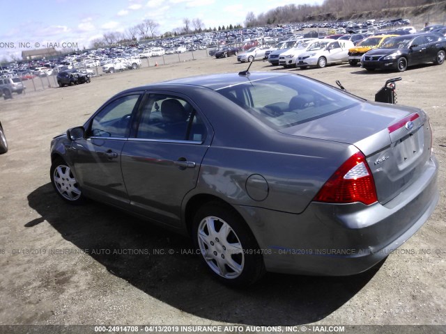 3FAHP0HA4AR371116 - 2010 FORD FUSION SE GRAY photo 3