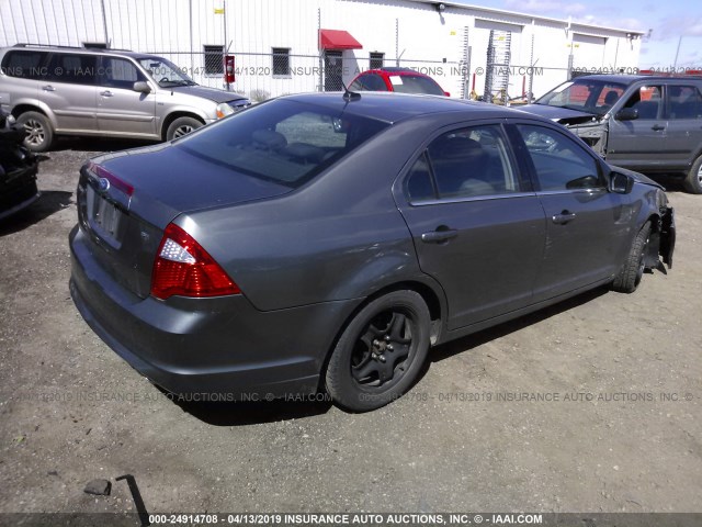 3FAHP0HA4AR371116 - 2010 FORD FUSION SE GRAY photo 4