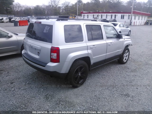 1C4NJRBB3CD537982 - 2012 JEEP PATRIOT SPORT SILVER photo 4