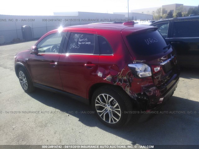 JA4AP4AU8KU011553 - 2019 MITSUBISHI OUTLANDER SPORT GT/SE RED photo 3