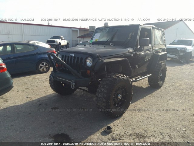 1J4AA2D14BL621253 - 2011 JEEP WRANGLER SPORT BLACK photo 2