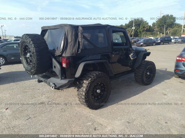 1J4AA2D14BL621253 - 2011 JEEP WRANGLER SPORT BLACK photo 4