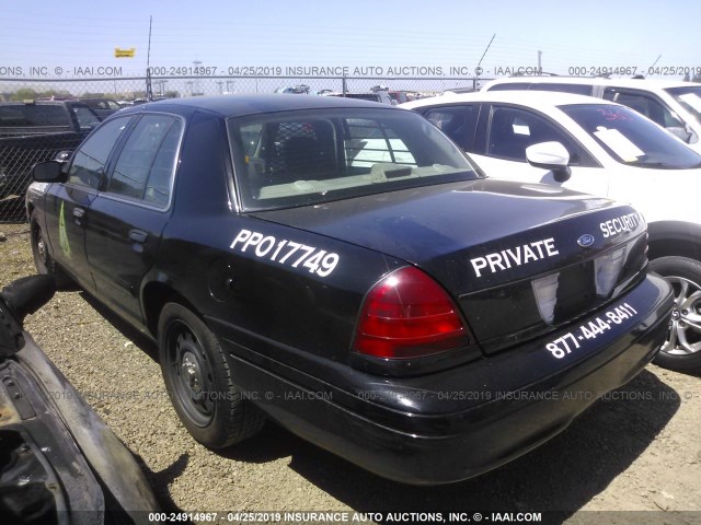 2FAHP71WX7X128306 - 2007 FORD CROWN VICTORIA POLICE INTERCEPTOR BLACK photo 3