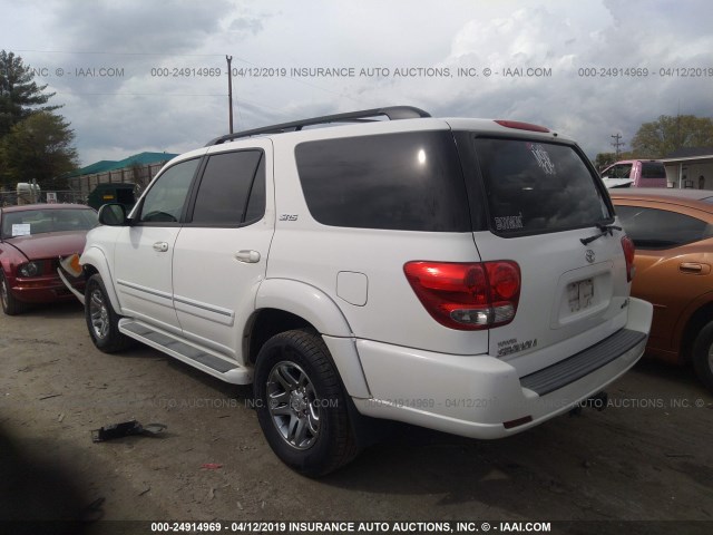 5TDZT34A57S290181 - 2007 TOYOTA SEQUOIA SR5 WHITE photo 3