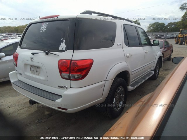 5TDZT34A57S290181 - 2007 TOYOTA SEQUOIA SR5 WHITE photo 4