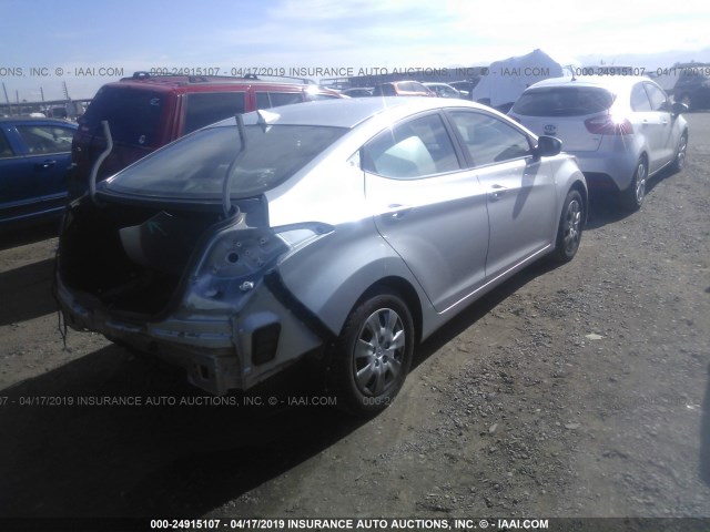 5NPDH4AE6DH161022 - 2013 HYUNDAI ELANTRA GLS/LIMITED SILVER photo 4