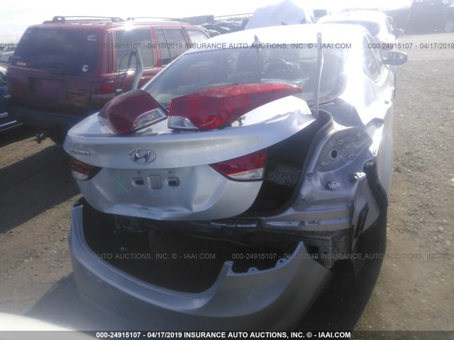 5NPDH4AE6DH161022 - 2013 HYUNDAI ELANTRA GLS/LIMITED SILVER photo 6