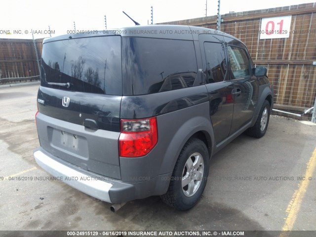 5J6YH27564L031437 - 2004 HONDA ELEMENT EX GRAY photo 4