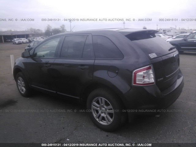 2FMDK36C17BA50408 - 2007 FORD EDGE SE BLACK photo 3