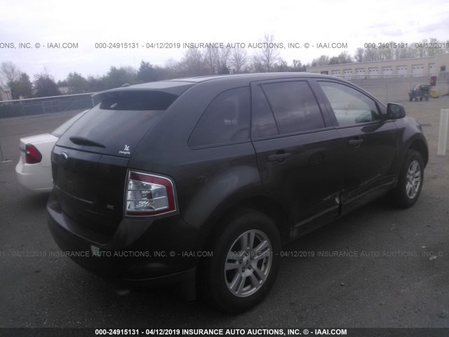 2FMDK36C17BA50408 - 2007 FORD EDGE SE BLACK photo 4