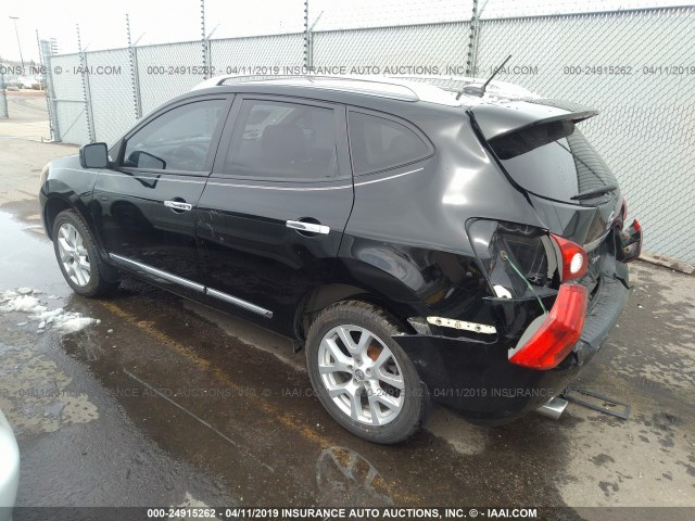 JN8AS5MV4DW648868 - 2013 NISSAN ROGUE S/SV BLACK photo 3