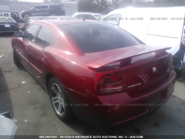 2B3LA53H06H530015 - 2006 DODGE CHARGER R/T RED photo 3