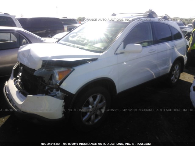 JHLRE48798C049583 - 2008 HONDA CR-V EXL WHITE photo 2