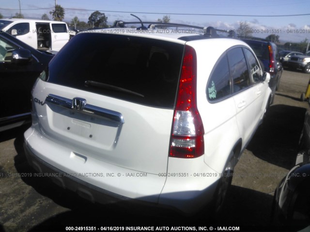 JHLRE48798C049583 - 2008 HONDA CR-V EXL WHITE photo 4