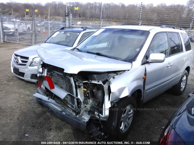 5FNYF18268B052145 - 2008 HONDA PILOT VP SILVER photo 2