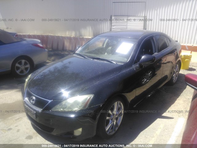 JTHBK262272040973 - 2007 LEXUS IS 250 BLACK photo 2