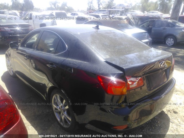 JTHBK262272040973 - 2007 LEXUS IS 250 BLACK photo 3