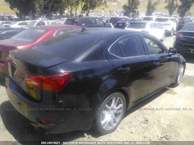 JTHBK262272040973 - 2007 LEXUS IS 250 BLACK photo 4