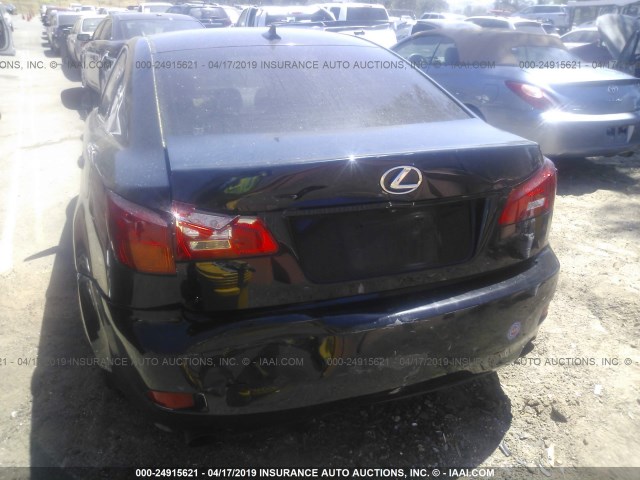 JTHBK262272040973 - 2007 LEXUS IS 250 BLACK photo 6