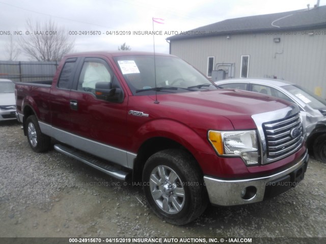 1FTFX1CV1AFD24110 - 2010 FORD F150 SUPER CAB RED photo 1