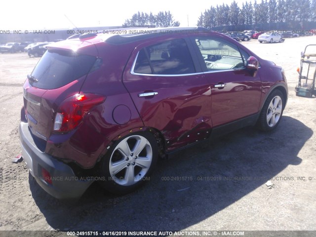 KL4CJESB6FB262439 - 2015 BUICK ENCORE RED photo 4